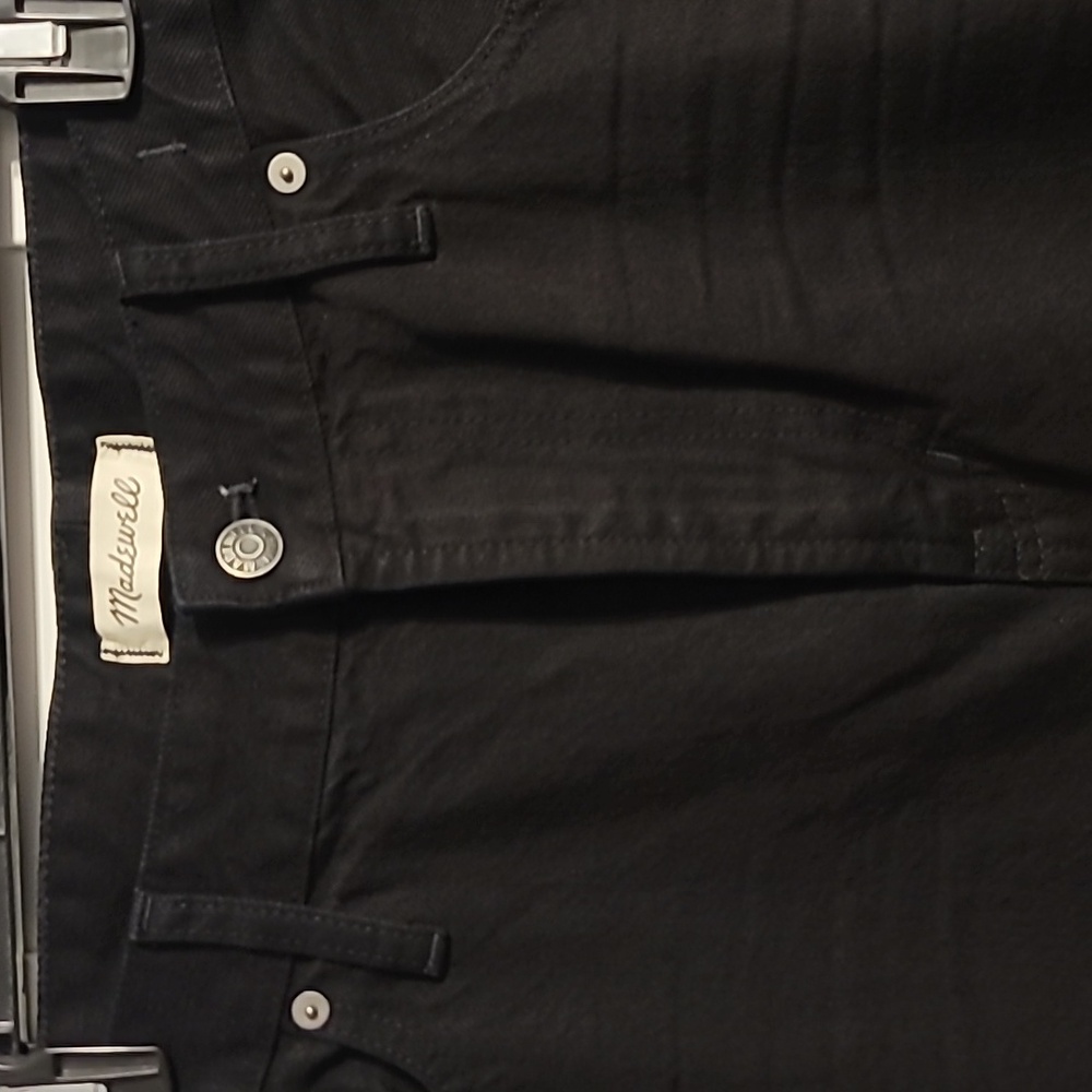 Madewell The Perfect Vintage Jean Womens 33 (38) Black Curvy Tappered Moms AJ192 - Picture 6 of 14